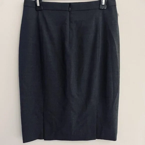 MM LAFLEUR Women’s Gray Pencil Skirt Wool Blend Size 8 - Picture 4 of 8